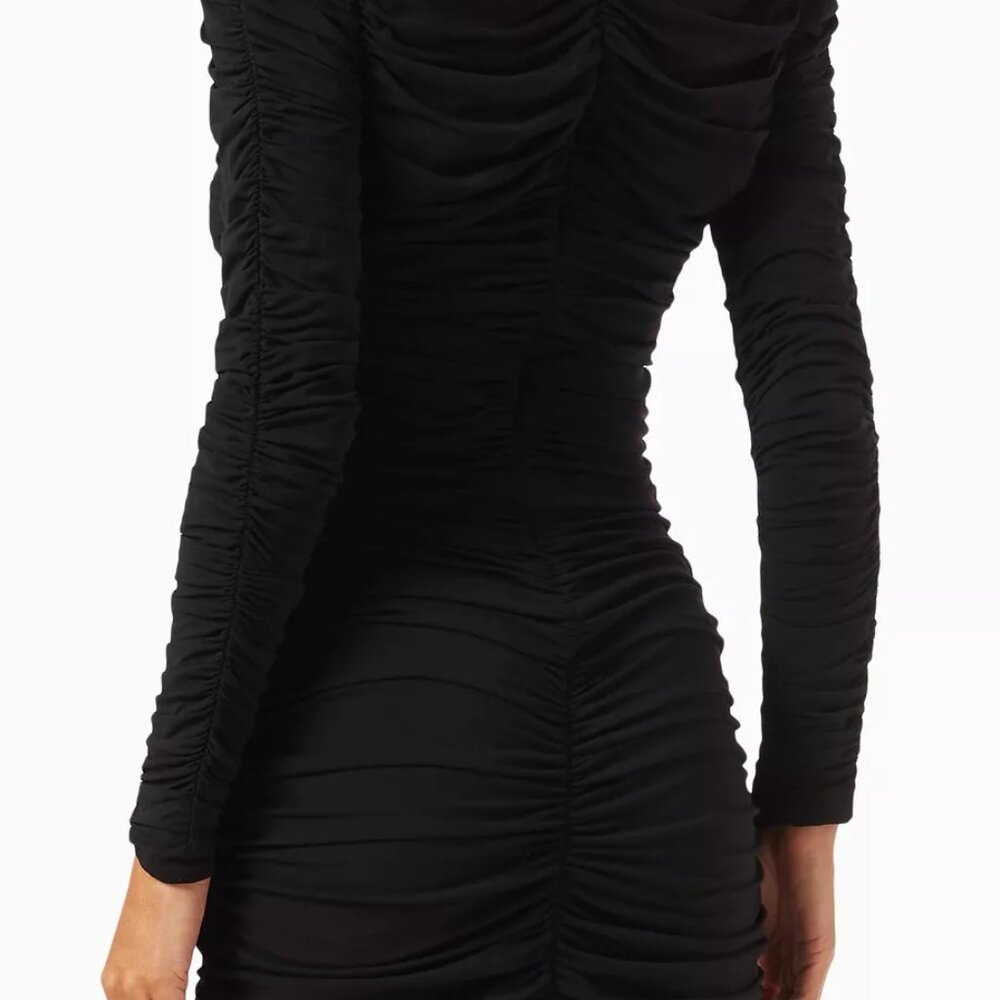 Fashion Nova Sexy Ruched Cinched Mini Dress in Nylon-stretch, Medium